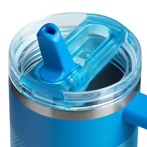 Stanley Quencher ProTour Flip Straw Tumbler with Leakproof Lid 30 oz | Built-In Straw and Handle | Cup Holder Compatible for Travel | Insulated Stainless Steel Cup | BPA-Free | Azure Fade