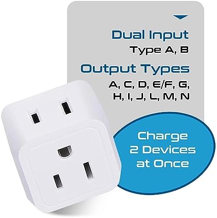 Ceptics World Travel Adapter Set - 2 in 1 USA to Europe, Asia, Africa, India, Japan, Australia, Brazil, China, Israel and more - 11 Pack - Safe Grounded - Works with Cell phones, Laptops, Chargers