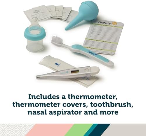 Safety 1st Deluxe Baby Healthcare and Grooming Kit, Arctic Blue, Newborn Baby Essentials, One Size, 25 Pieces
