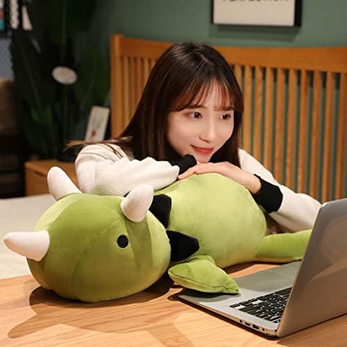 SQEQE Weighted Dinosaur Plush, Weighted Dinosaur Stuffed Animal, Dino Plushies Dino Pillow Toy Gift for Kids Adults 23.6 Inch, 3.1 Lbs