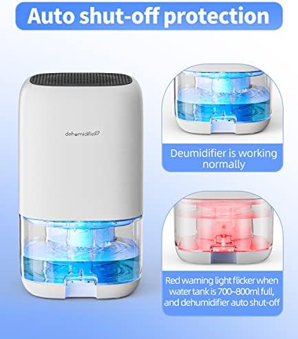 Dehumidifier,TABYIK 35 OZ Small Dehumidifiers for Room for Home, Quiet with Auto Shut Off, Dehumidifiers for Bedroom (280 sq. ft), Bathroom, RV, Closet