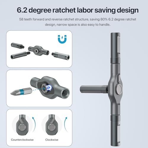 24 in 1 Magnetic Screwdriver Set, DIY Ratchet Mini Screwdriver Set, Removable self-assembly Precision Screwdriver kit, Magnetic DIY Precision Tool kit for PC Mobile Watch Bicycle