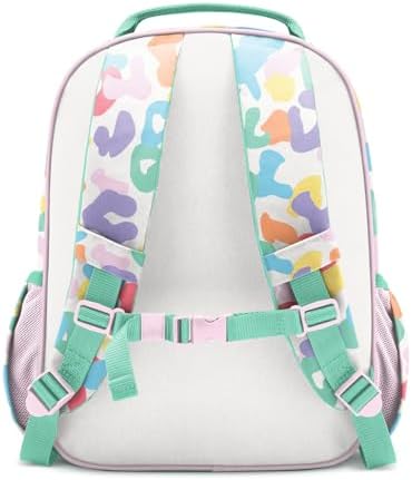 Simple Modern Medium Toddler Backpack for School Girls and Boys | Kindergarten Elementary Kids Backpack | Fletcher Collection | Kids - 15" tall | Rainbow Leopard