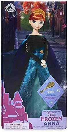 Disney Store Girl's Princess Classic Doll (Queen Anna from Frozen 2), 11 Inches, Includes Brush with Molded Details, Fully Posable Toy in Classic Outfit -