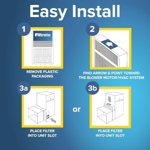 Filtrete 20x25x4 AC Furnace Air Filter, MPR 1550, MERV 12, Fits Lennox & Honeywell, Allergen, Electrostatic Air Cleaning Filter, 2-Pack (actual size 19.88 x 24.63 x 4.31)