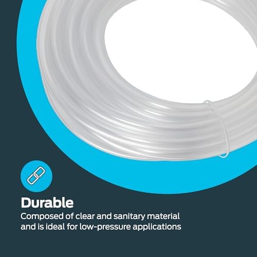 Eastman 3/4 Inch ID (1 Inch OD) PVC Clear Vinyl Tubing, 10 Foot Length, 98624