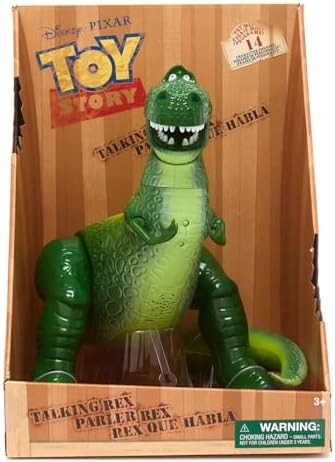 Disney Store Official Rex Interactive Talking Action Figure from Toy Story, Features Sounds and Phrases from The Movies, Interacts with Other Figures and Toys