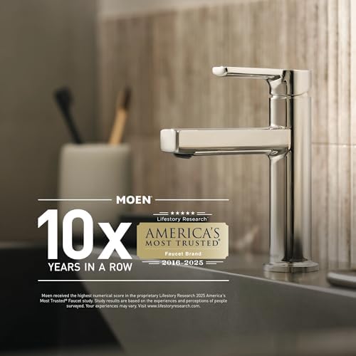 Moen Preston Collection Brushed Nickel 18-Inch Single Bathroom Towel Bar, DN8418BN