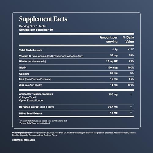 Viviscal Hair Growth Supplements For Women For Thicker, Fuller Hair, Nourishes Thinning & Loss, With Proprietary Collagen Complex, 60 Tablets, 1 Month Supply