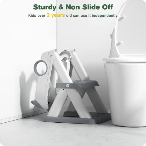 Potty Training Seat, Upgrade Toddler Toilet Seat for Kids Boys Girls, 2 in 1 Potty Training Toilet, Splash Guard Anti-Slip Pad Step Stool