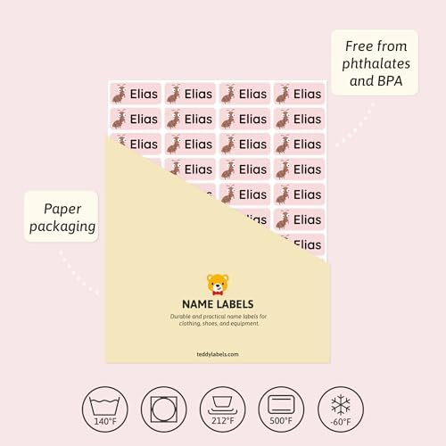 โ Personalized Name Labels for Kids (120) โ Waterproof & Durable Stickers for Clothing, School & Daycare Items - Insects