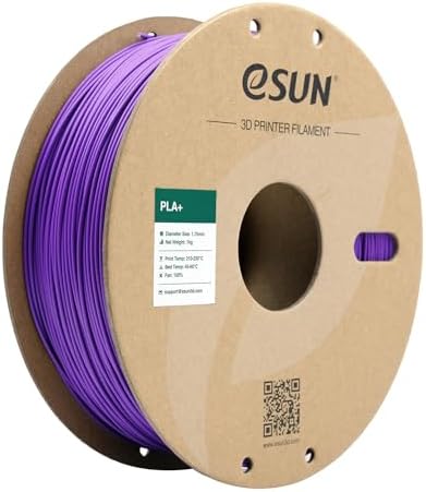eSUN PLA+ Filament 1.75mm, 3D Printer Filament PLA Plus, Dimensional Accuracy +/- 0.03mm, 1KG Spool (2.2 LBS) 3D Printing Filament for 3D Printers, Purple