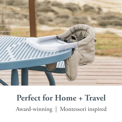 Inglesina Fast Table Chair - Black + Fast Dining Tray - Portable Baby High Chair - for Babies & Toddlers up to 37 lbs - Fits Tables 0.8'' to 3.5'' Thick - Compact & Easy to Use - Travel Bag Included