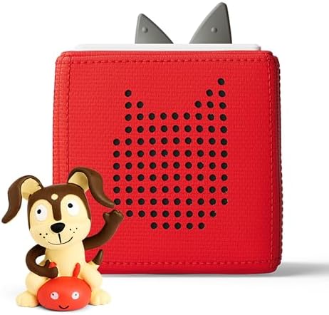 Toniebox Audio Player Starter Set with Playtime Puppy - Listen, Learn, and Play with One Huggable Little Box - Red