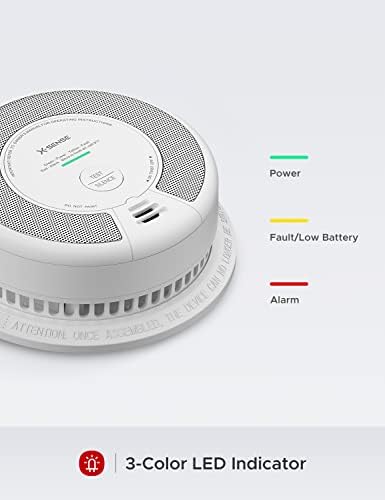 X-Sense 2-in-1 Smoke and Carbon Monoxide Detector Alarm (Not Hardwired), 10-Year Battery-Operated Dual Sensor Fire & CO Alarm, SC06, 1-Pack