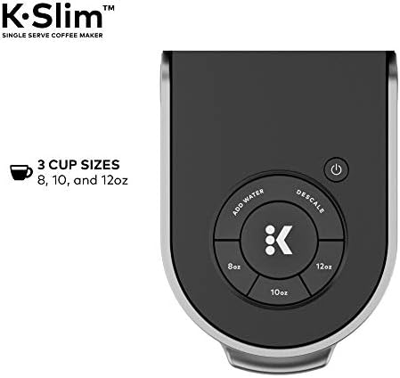 Keurig K-Slim Single Serve K-Cup Pod Coffee Maker, Multistream Technology, 3 Brew Sizes, Slim and Sleek Design, 46oz Removable Reservoir, Black
