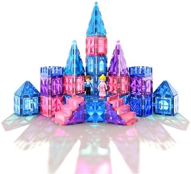 Diamond Magnetic Building Blocks - Princess Toys for 3-8 Year Old Girls & Boys - 3 4 5 6 Year Old Girl Birthday Xmas Present Preschool K12 Classroom Decor Classroom Must Haves School Supplies