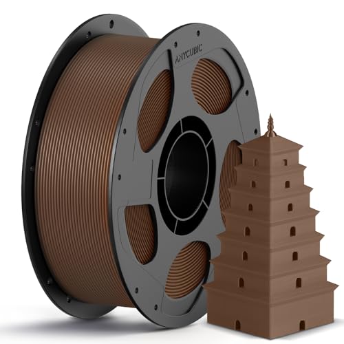 ANYCUBIC PLA 3D Printer Filament, 3D Printing PLA Filament 1.75mm Dimensional Accuracy +/- 0.02mm, 1KG Reusable Spool (2.2 lbs), Bronze