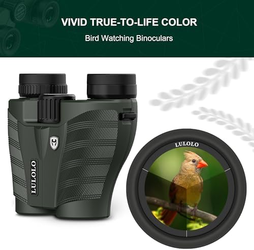 12x30 Compact HD Binoculars for Adults High Powered - Large View Binoculars with Clear Low Light Vision - Super Bright Lightweight & Waterproof Binocular for Bird Watching Travel Hunting