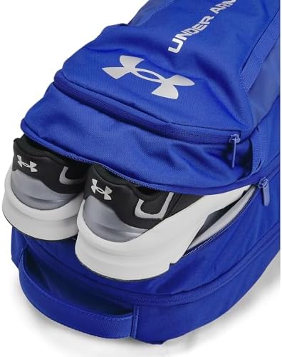 Under Armour Unisex-Adult Hustle 6.0 Backpack, (401) Royal/Royal/Metallic Silver, One Size Fits Most