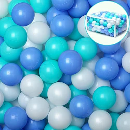 Vanland Ball Pit Balls for Baby and Toddler Phthalate Free BPA Free Crush Proof Plastic - Multicolored Pit Balls in Reusable Play Toys for Kids with Storage Bag