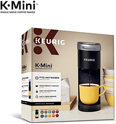 Keurig K-Mini Single Serve K-Cup Pod Coffee Maker, 6 to 12oz Brew size, with Cord Storage, Perfect for Small Spaces, Black