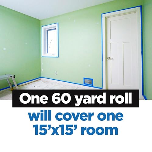 ScotchBlue Original Multi-Surface Painter's Tape, 0.94 Inches x 60 Yards, 4 Rolls, Blue, Paint Tape Protects Surfaces and Removes Easily, Multi-Surface Painting Tape for Indoor and Outdoor Use