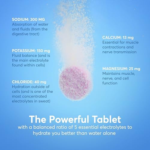 Nuun Sport Electrolyte Tablets with Magnesium, Calcium, Potassium, Chloride & Sodium, Gluten Free & Vegan, Mixed Flavors, 6 Pack (60 Servings Total)
