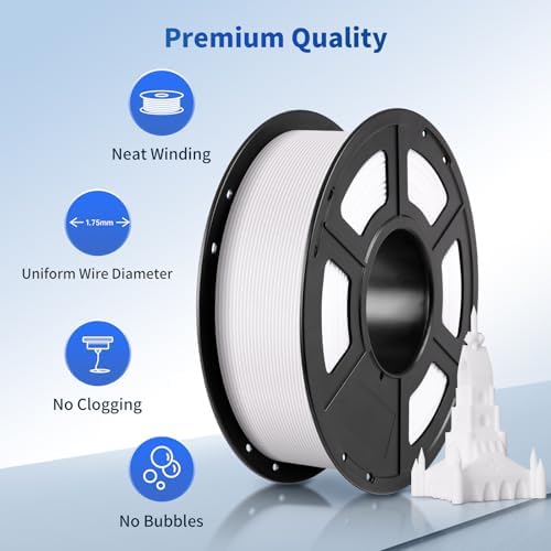 ANYCUBIC PLA Filament 1.75mm Bundle, 3D Printing PLA Filament 1.75mm Dimensional Accuracy +/- 0.02mm, 1KG Reusable Spool (2.2 lbs), 4KG Black + White + Gray + Clear
