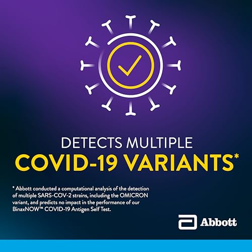 BinaxNOW COVID-19 Antigen Self Test, 1 Pack, 2 Tests Total, COVID Test With 15-Minute Results Without Sending to a Lab, Easy to Use at Home