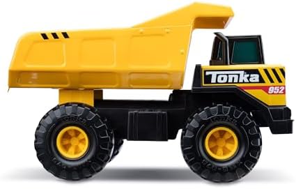 Tonka Steel Classics Mighty Dump Truck - Made with Steel & Sturdy Plastic, Yellow Toy Construction Truck, Boys and Girls, Kids, Toddlers, Ages 3+