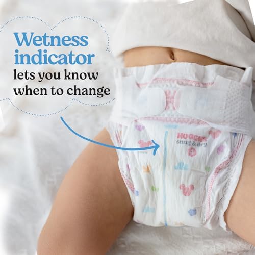 Huggies Size 1 Diapers, Snug & Dry Newborn Diapers, Size 1 (8-14 lbs), 128 Count, Packaging May Vary