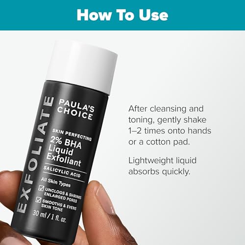 Paula's Choice SKIN PERFECTING 2% BHA Liquid Exfoliant Polish, Salicylic Acid Facial Exfoliator Polish for Enlarged Pores, Wrinkles & Fine Lines, Suitable for Blackhead-Prone Skin, Fragrance-Free