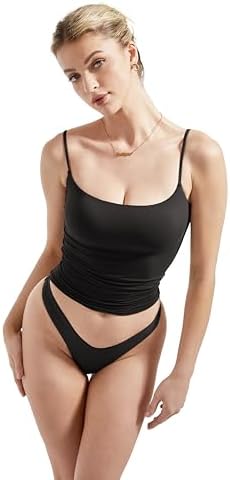 SUUKSESS Women Sexy Square Neck Tank Top Summer Y2K Going Out Basic Cami Shirt