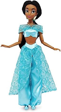 Disney Store Official Disney Princess Classic Doll (Jasmine from Aladdin), 11 Inches, Includes Brush with Molded Details, Fully Posable Toy in Classic Outfit - Disney Princess Toys for Girls