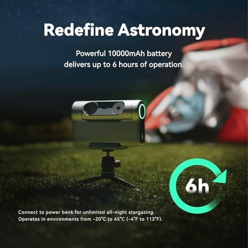 Dwarf 3 Smart Telescope - Portable, Capture Astronomy/Wildlife/Panorama, EQ Mode, Cloud Processing, 4K Auto-Tracking, Ultra-Light 3lb, Suits All Ages