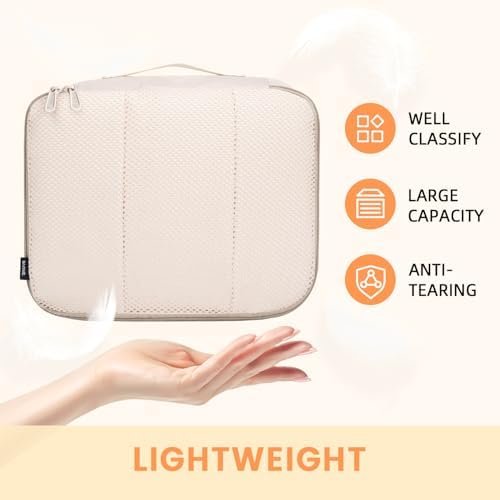 BAGAIL 6 Set Packing Cubes Luggage Packing Organizers for Travel Accessories (Beige)