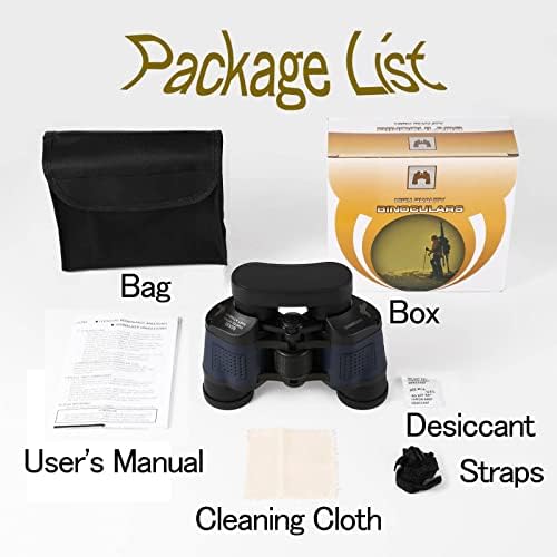 Night Vision Binoculars for Adults 60X60 10000M Professional Waterproof High Power Optical Telescope for Stargazing, Bird Watching, Concerts, Football, Sightseeing, Hunting with Carrying Bag