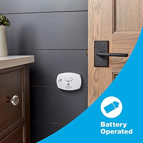 FIRST ALERT Carbon Monoxide Detector, No Outlet Required, Battery Operated, CO400, White, 2 Count (Pack of 1)