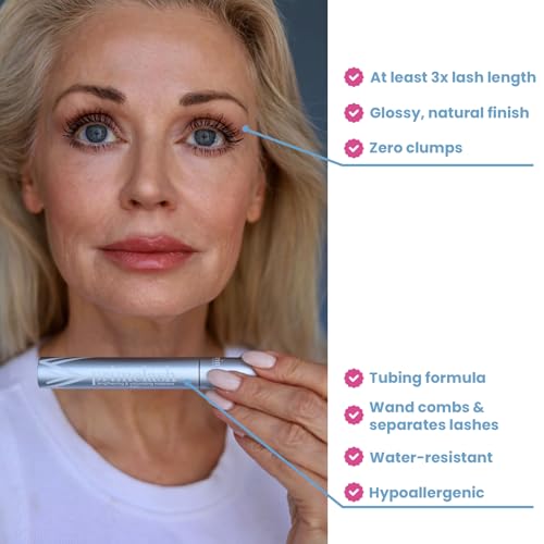PrimeLash Mascara for Older Women – Volumizing, Incredible Length in 2 Coats – Long-Stay, Zero Clumps, Hypoallergenic (Black)