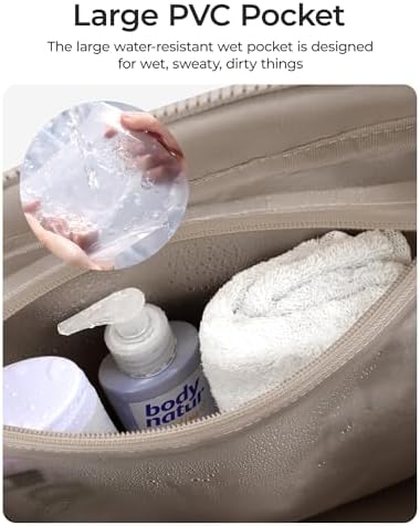 BAGSMART Gym Bag for Women, Duffle Bag for Travel with Wet Pocket, Lightweight Carry on Weekender Duffel, Water Resistant