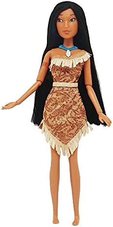 Disney Store Official Disney Princess Classic Doll (Pocahontas), 11 Inches, Includes Brush with Molded Details, Fully Posable Toy in Classic Outfit - Disney Princess Toys for Girls
