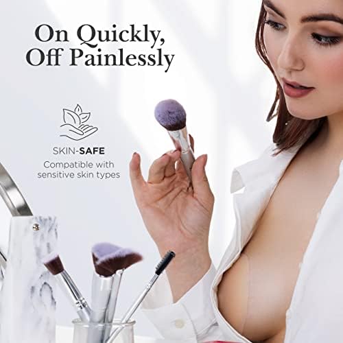 Nippies Nipple Covers for Women - Sticky Adhesive Silicone Pasties - Reusable Pasty Nipple Cover with Travel Box