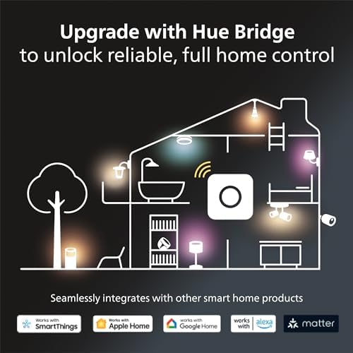 Philips Hue Smart 60W A19 LED Bulb - White and Color Ambiance Color-Changing Light - 2 Pack - 800LM - E26 - Indoor - Control with Hue App - Works with Alexa, Google Assistant and Apple Homekit