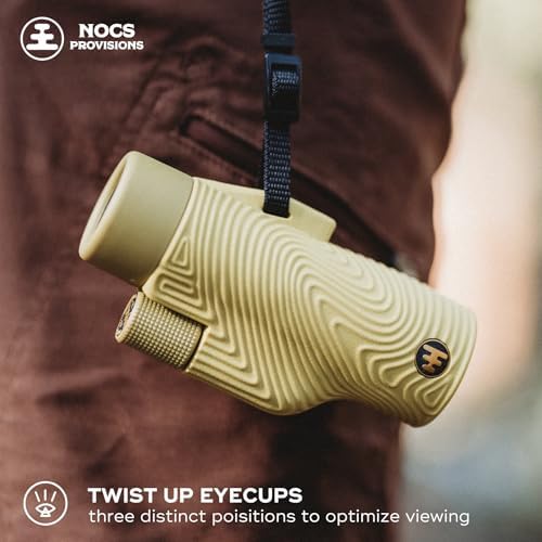 Nocs Provisions Field Tube 8x32 Waterproof Monocular, 8X Magnification Telescope, Bak4 Prism, Wide Field of View for Bird Watching, Backpacking & Wildlife Viewing - Banana Slug Yellow