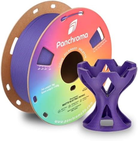 Polymaker Panchroma Matte PLA Filament, Electric Indigo 1.75mm 1kg 3D Printing Filament, Formerly Polyterra 3D Printer Filament, Fits Most FDM 3D Printers, 1kg Spool (2.2lbs)