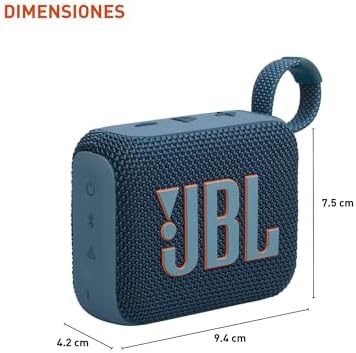 JBL Go 4 - Ultra-Portable, Waterproof and Dustproof Bluetooth Speaker, Big Pro Sound with Punchy bass, 7-Hour Built-in Battery, Made in Part with Recycled Materials (Blue)