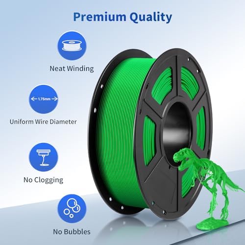ANYCUBIC PLA Filament 1.75mm Bundle, 3D Printing PLA Filament 1.75mm Dimensional Accuracy +/- 0.02mm, 1KG Reusable Spool (2.2 lbs), 2KG Green + Blue