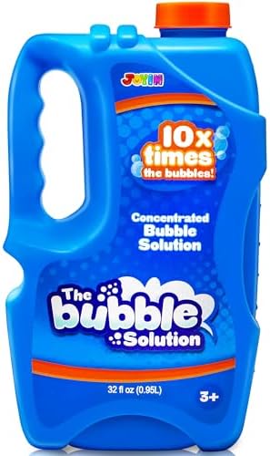 JOYIN 32 OZ Concentrated Bubble Solution for Bubble Machines (Up to 2.5 Gallons), Concentrated Solution Refills for Machine, Wands, Blower, Easter, Kids, Parties