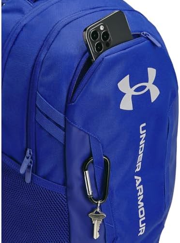 Under Armour Unisex-Adult Hustle 6.0 Backpack, (401) Royal/Royal/Metallic Silver, One Size Fits Most